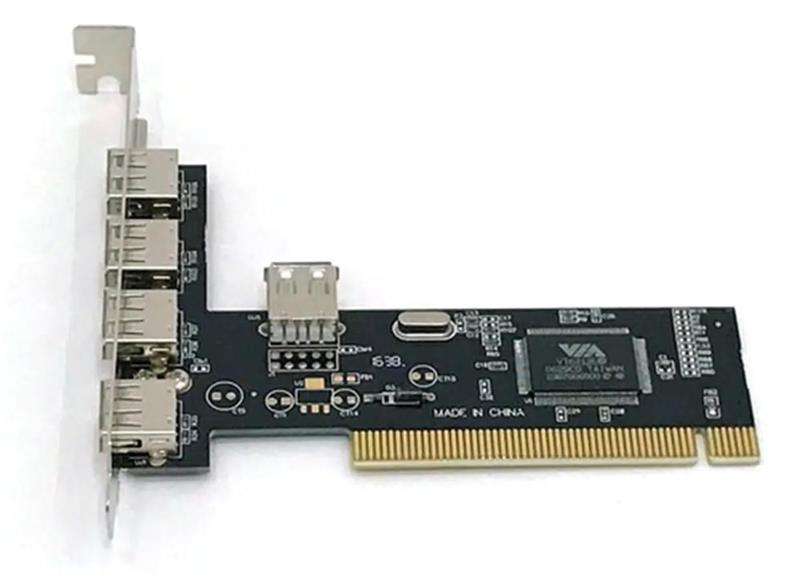 Placa PCI USB 5 Portas USB 2.0 Para PC Computador IRM-1426
