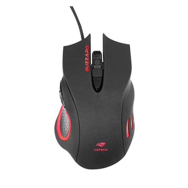 Mouse Gamer USB 3200DPI - Buzzard - Preto - MG-110BK - C3Tech