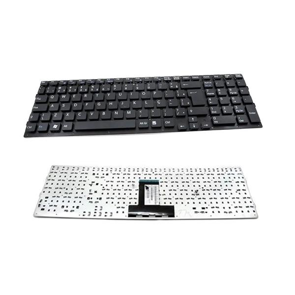 Teclado Para Notebook Sony Vaio VPC-EB PCG-71313 PCG-71314 PCG-71316L PCG-71211M VPC-EB VPC-EB11 VPC-EB12 VPC-EB13FA PN148792361 - Sem Moldura - Preto