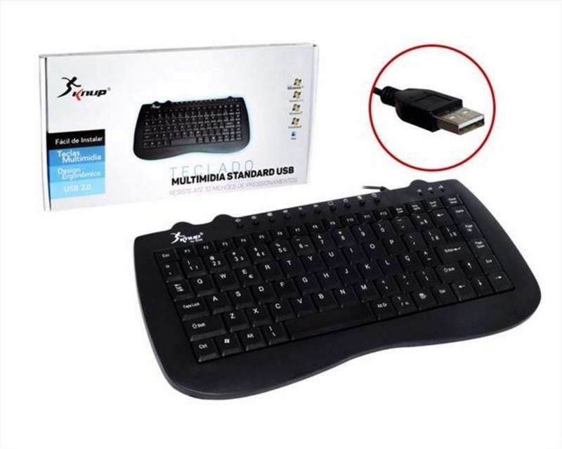 Teclado Multimidia Standard - Teclado Mini USB - KP-2008