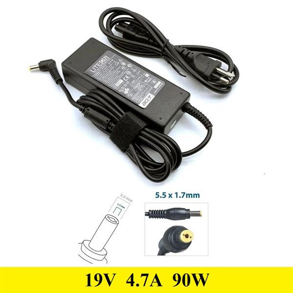 Fonte Carregador Acer 19V 4.7A 90W - 5.5X1.7mm - Logo Acer