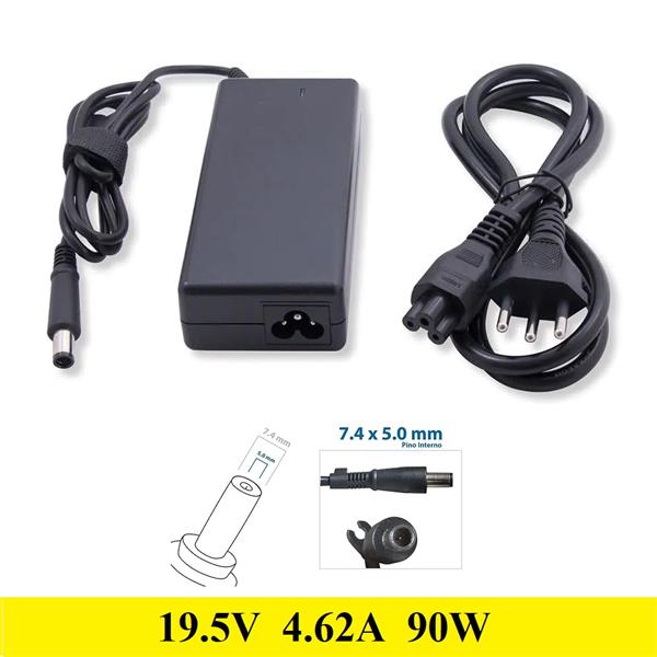 Fonte Carregador Dell 19.5V 4.62A 90W - 7.4x5.0mm - PA-10