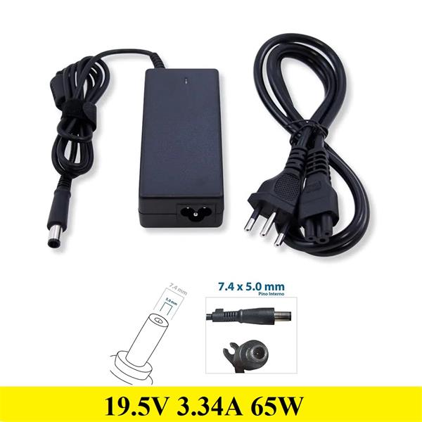 Fonte Carregador Dell 19.5V 3.34A 65W - 7.4x5.0mm - PA-12