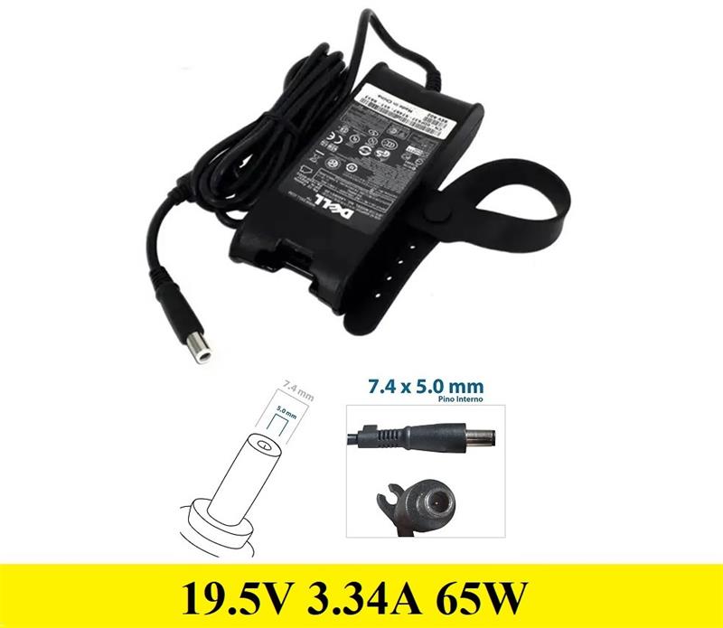 Fonte Carregador Dell 19.5V 3.34A 65W - 7.4x5.0mm - Logo Dell