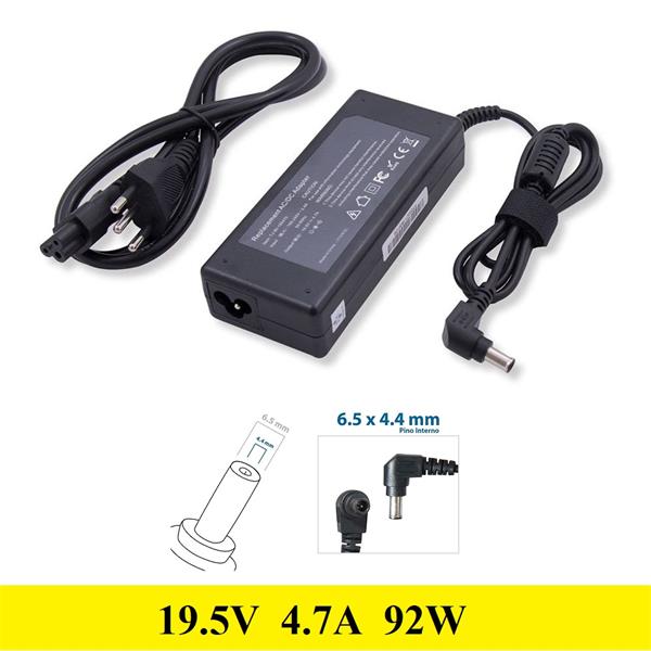 Fonte Carregador Sony Vaio 19.5V 4.7A 92W - 6.5x4.4mm
