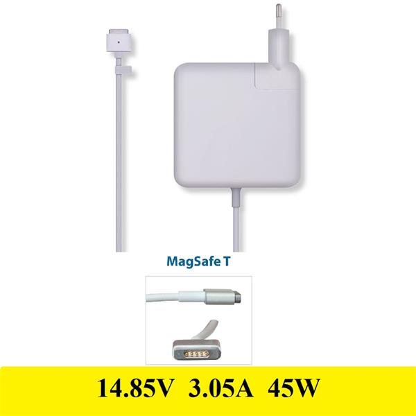 Fonte Carregador Apple Macbook Air Pro 14.85V 3.05A 45W - Magsafe 2 (Tipo T) A1466 MD761BZ MQD32LL
