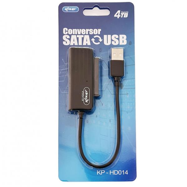 Cabo Conversor Sata-USB - USB 2.0 - KP-HD014 - Compatível com 2.5"