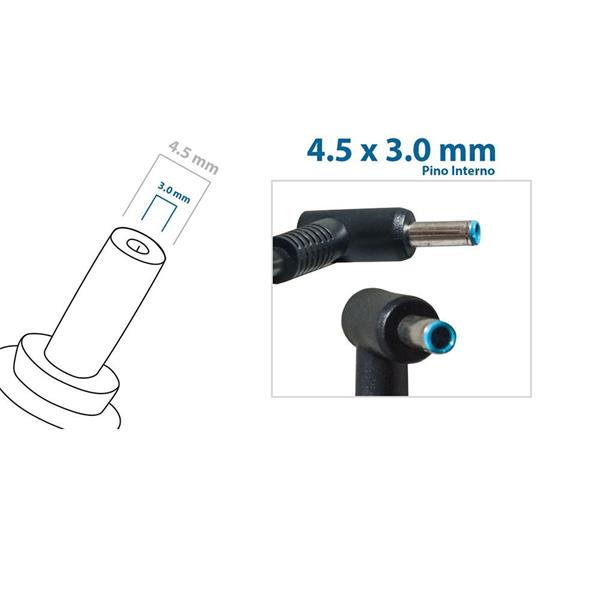 Fonte Carregador HP 19.5V 4.62A 90W - 4.5x3.0mm - HP Plug Azul 90W - HP 240 G2 240 G3 240 G4 240 G5 240 G6 240 G7 246 G5 246 G6 246 G7 250 G3 250 G4 250 G5 250 G6 250 G7 HP Envy HP Elitebook HP Proboo ...