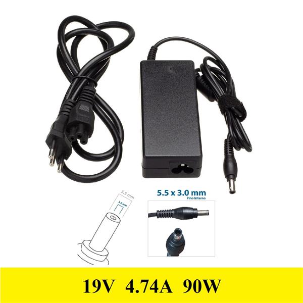 Fonte Carregador Samsung 19V 4.74A 90W - 5.5x3.0mm