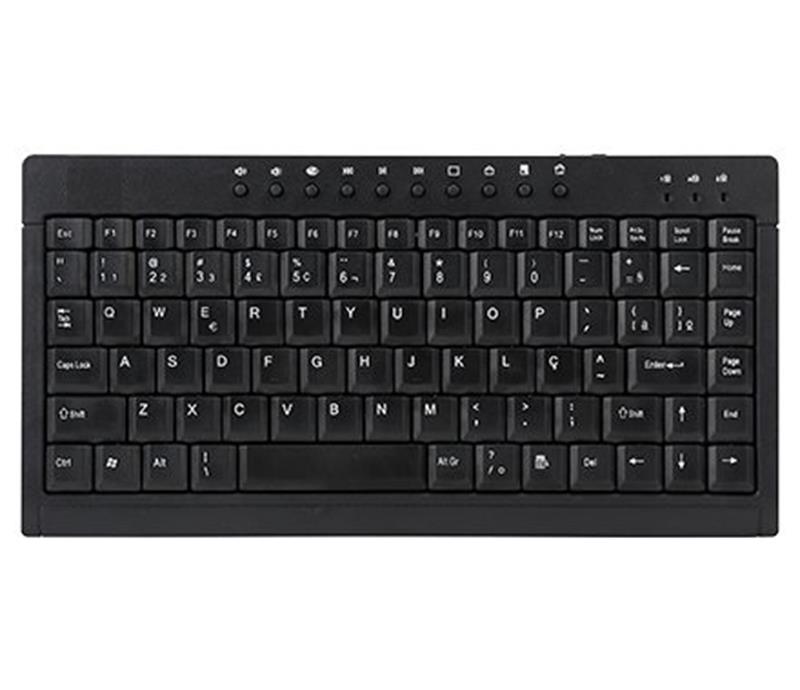 Teclado com Fio USB Mini Multimidia Standard - Teclado Mini USB - KP-2013 - Knup