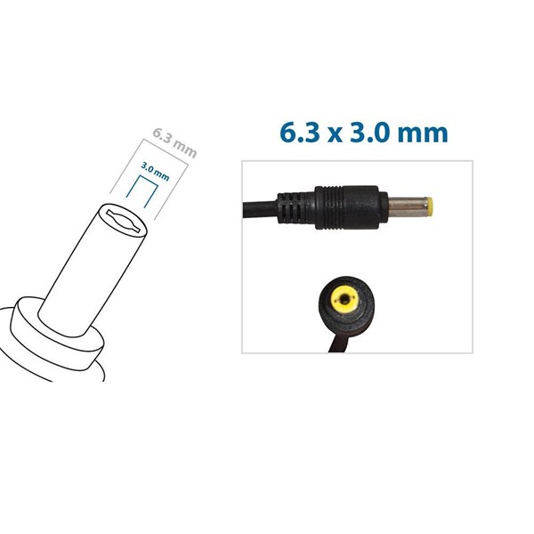 Fonte Carregador Toshiba 15V 5A 75W - 6.3x3.0mm