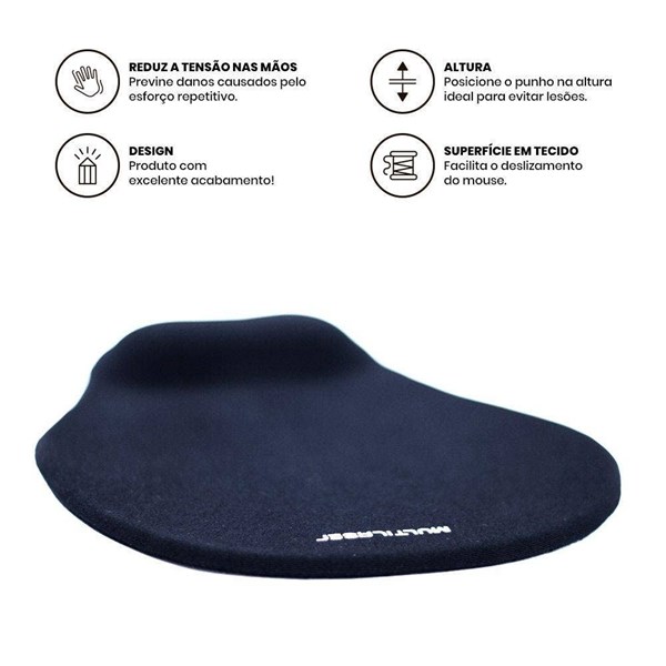 Mouse Pad Ergonômico Com Apoio Gel - AC021 - Multilaser