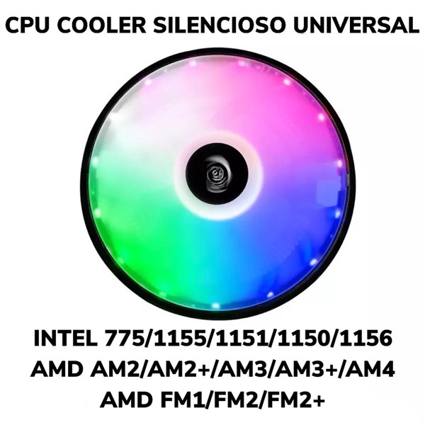 Cooler Para Processador Intel e AMD - LGA 1151/1155/1156/1150/775 SÉRIES i7/i5/i3 SÉRIES AMD S-754/939/AM2/AM2+/AM3/AM3+/FM1/FM2/FM2+/AM4 - KP-VR301