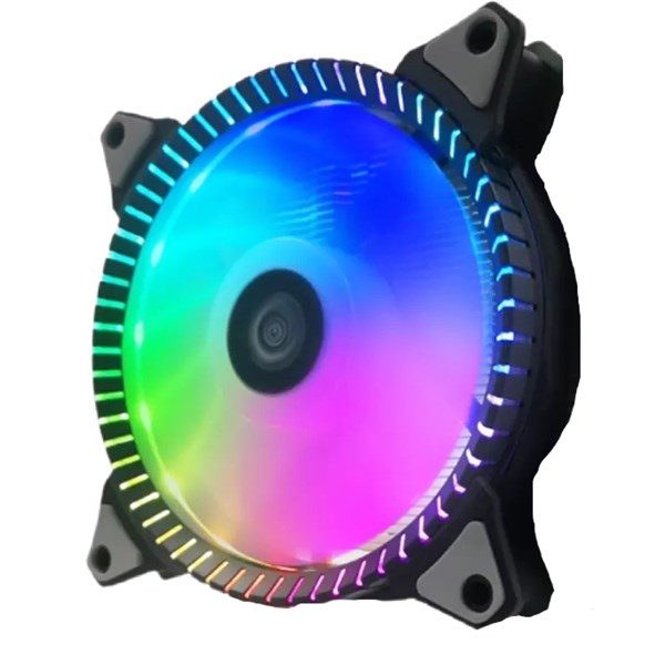 Cooler FAN Para Gabinete e CPU 12x12cm - Com LED RGB - KP-VR308