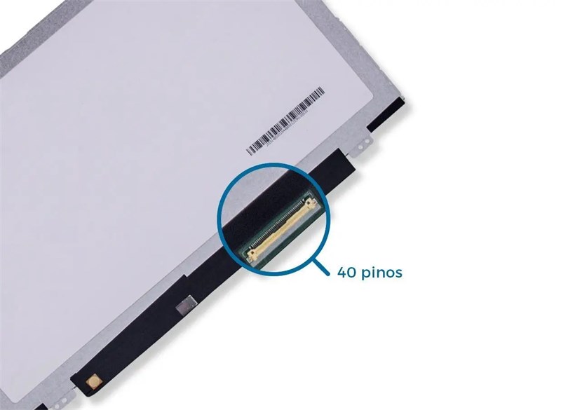 Tela 14" Led Slim 40 Pinos 1366x768 - Fixação Superior e Inferior - Brilhante - Com Touchscreen - B140XTT01.3