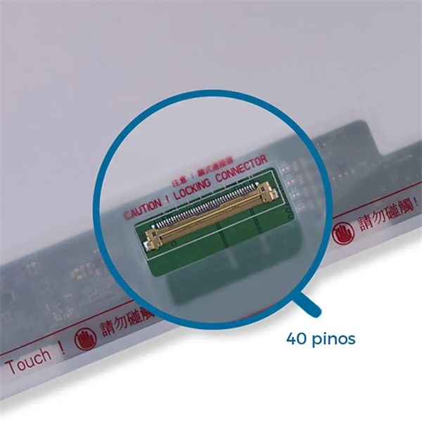 Tela 17.3" Led Normal 40 Pinos 1600x900 - Fixações Laterais - Brilhante - B173RW01 N173FGE L23 LTN101NT07-W01 B173RW01 V.2 HW6A  B173RW01 V.4 LTN173KT01-K01 N173FGE-L23  LP173WD TLC3 LP173WD1-(TL)(G2)