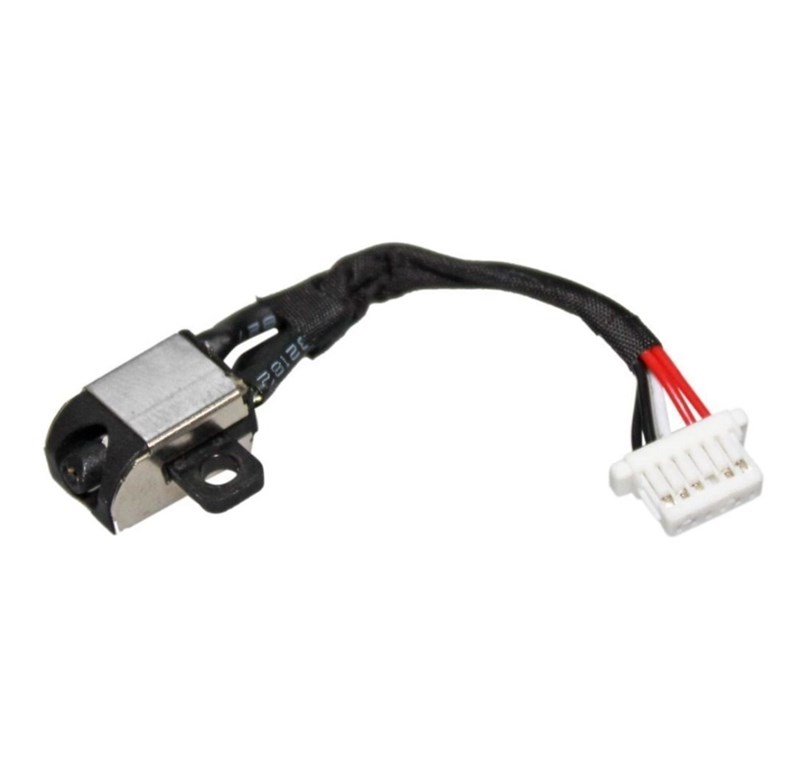 Conector Dc Jack Para Notebook Dell Inspirion 11-3162 3162 3164 3168 3169 - 4.5x3.0mm - Com Cabo