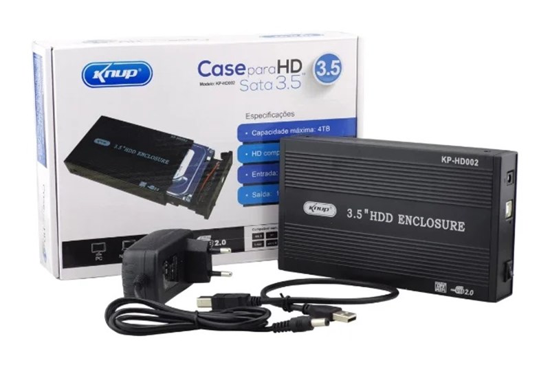 Case Para HD 3.5" e 2.5" - USB 2.0 - KP-HD002