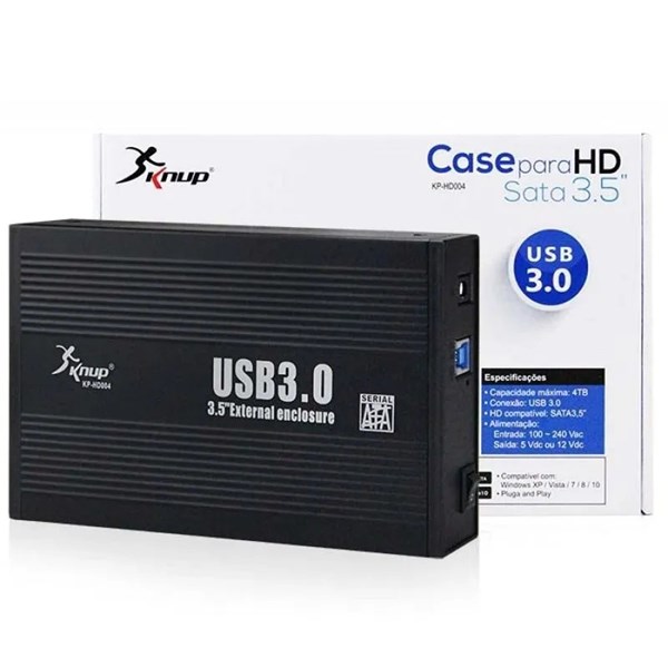 Case Para HD 3.5" e 2.5" - USB 3.0 - KP-HD004