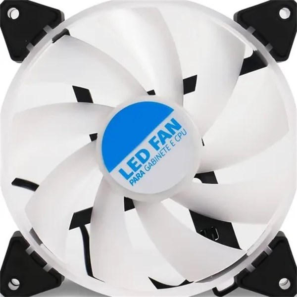Cooler FAN Para Gabinete e CPU 12x12cm - Com LED - KP-VR306
