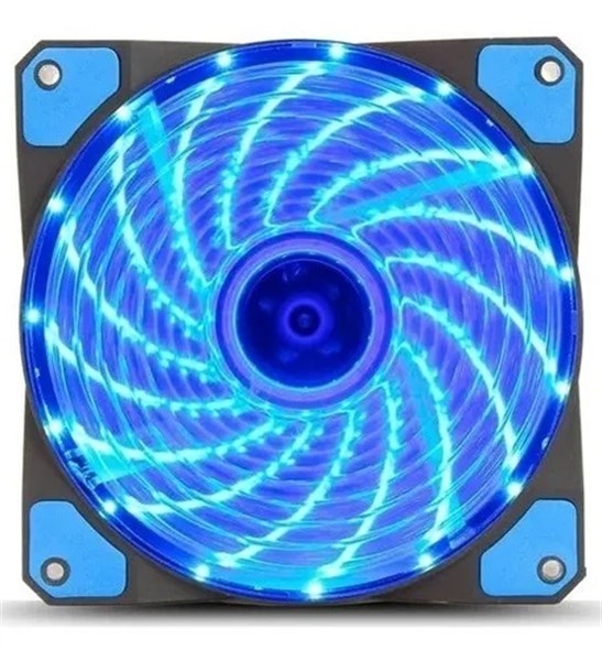Cooler FAN Para Gabinete e CPU 12x12cm - Com LED Azul - KP-VR310