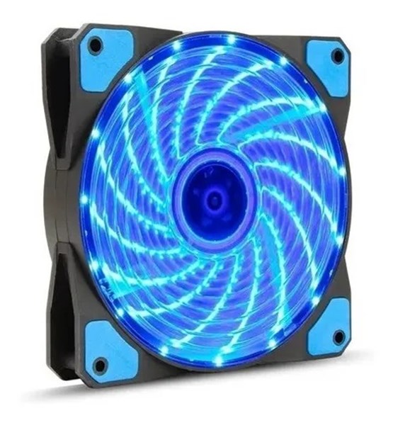 Cooler FAN Para Gabinete e CPU 12x12cm - Com LED Azul - KP-VR310