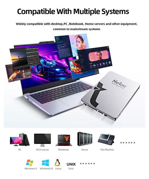 SSD 128GB Sata III 6GBs 2.5" Metal - Netac