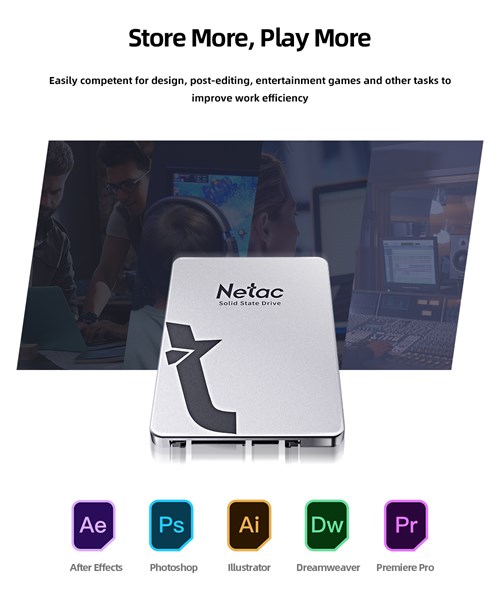 SSD 128GB Sata III 6GBs 2.5" Metal - Netac