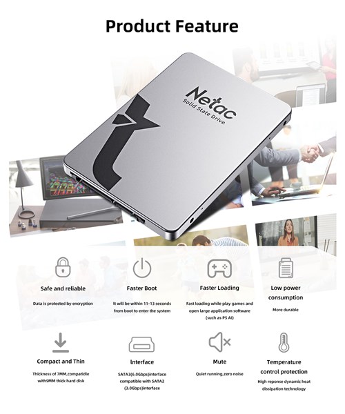 SSD 128GB Sata III 6GBs 2.5" Metal - Netac