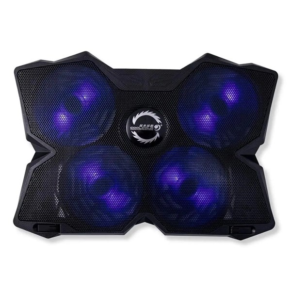 Suporte Para Notebook 15.6" ate 17.3" - Base Refrigerada Com 4 Coolers Com Controle de Velocidade