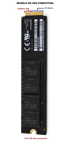 Adaptador Sata Para 12 + 6 Pinos de MacBook Air A1370 A1369 2010 2011 MC503 MC504 MC505 MC506 - SA-071