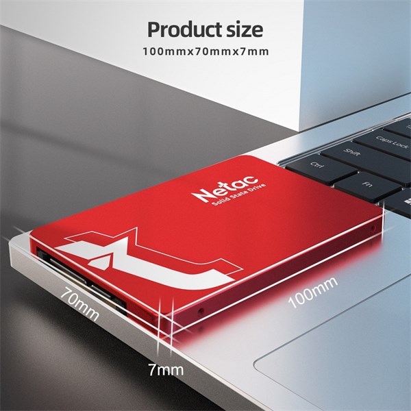 SSD 128GB Sata III 6GBs 2.5" Metal Vermelho - Netac