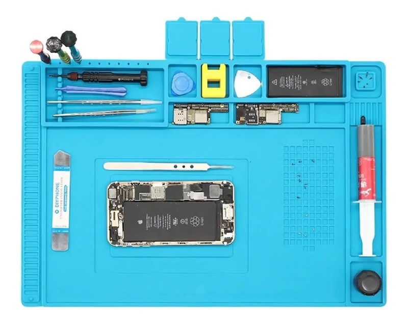 Manta Antiestática Silicone Com Porta Objetos 45x30cm - Estação de trabalho - KP-AA017