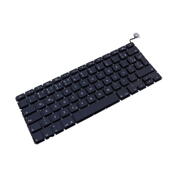 Teclado Para Apple Macbook Pro A1278 13" 2009 2010 2011 2012 2013 2014 - BR Com Ç - Sem Moldura - Preto