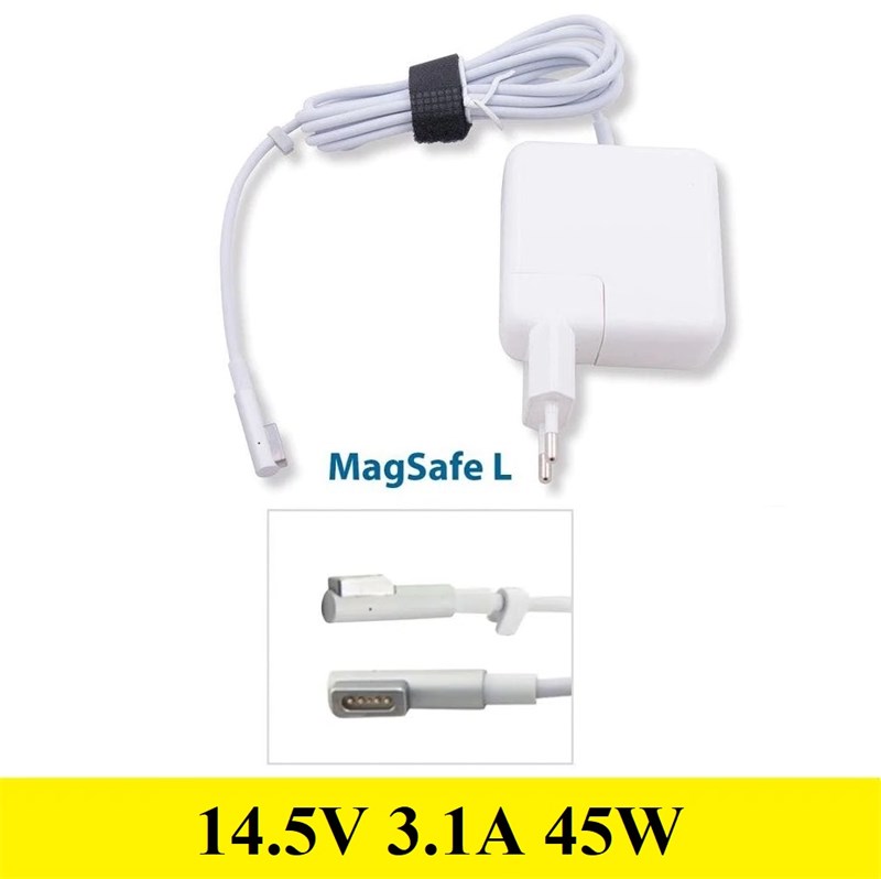 Fonte Carregador Apple Macbook 14.5V 3.1A 45W - Magsafe 1 (Tipo L) - A1237 A1244 A1304 A1369 A1370 A1374 13 2010