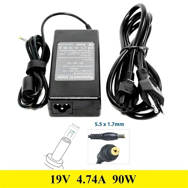 Fonte Carregador Acer 19V 4.74A 90W - 5.5x1.7mm