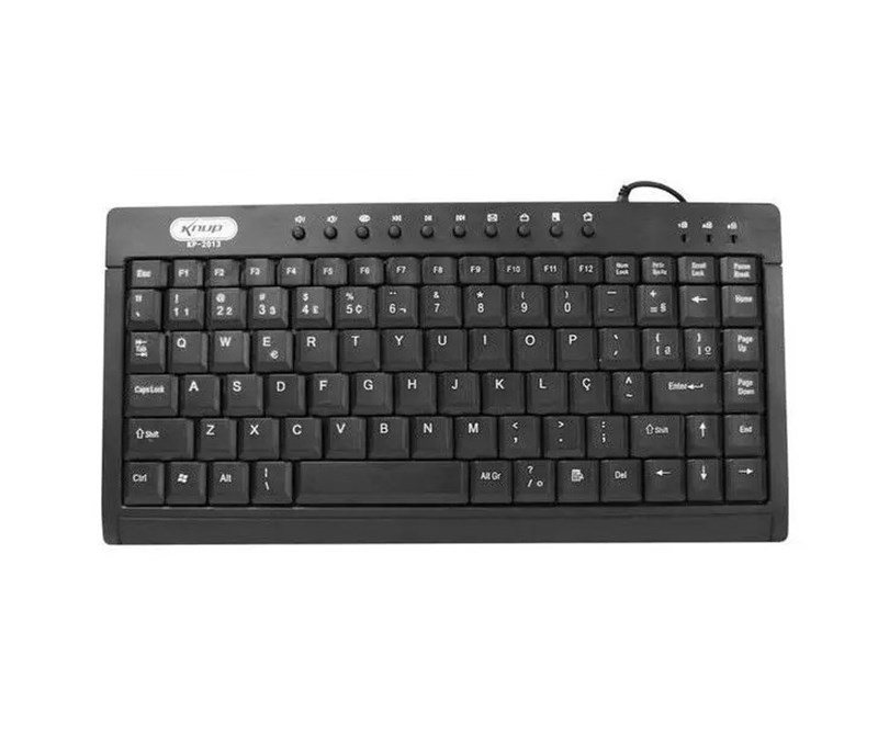 Teclado com Fio USB Mini Multimidia Standard - Teclado Mini USB - KP-2013 - Knup