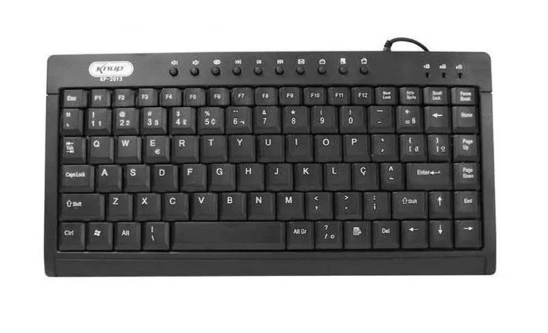 Teclado com Fio USB Mini Multimidia Standard - Teclado Mini USB - KP-2013 - Knup