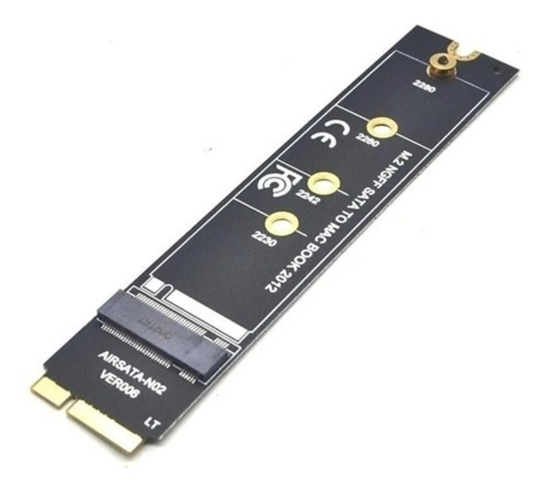 Adaptador SSD M.2 SATA NGFF Para Macbook Air A1465 A1466 2012 MD223 MD224 MD231 MD232 7+17 Pinos