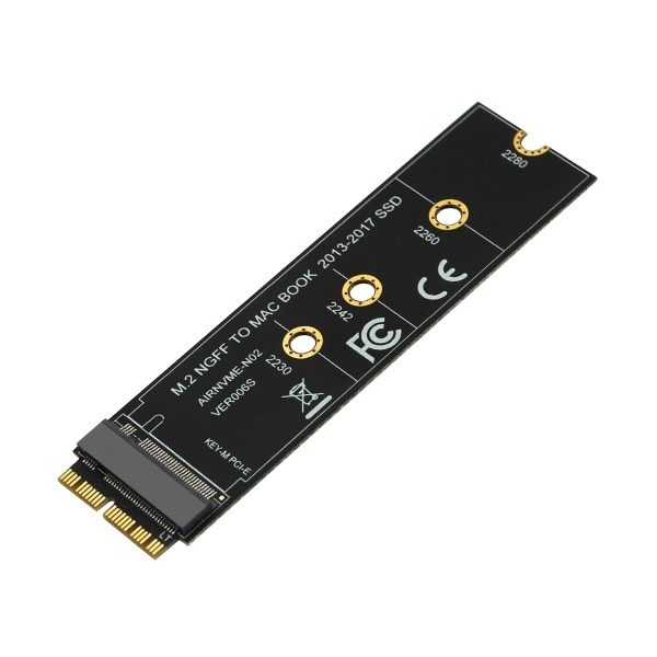 Adaptador SSD M.2 NVMe Para Macbook A1398 A1502 A1465 A1466 2013 2014 2015 2016 2017 iMac A1418 2013 2017 - 12+16 Pinos