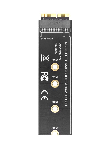 Adaptador SSD M.2 NVMe Para Macbook A1398 A1502 A1465 A1466 2013 2014 2015 2016 2017 iMac A1418 2013 2017 - 12+16 Pinos