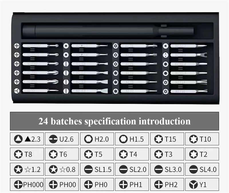 Kit De Ferramentas - 25 em 1 - Bits Magnéticos