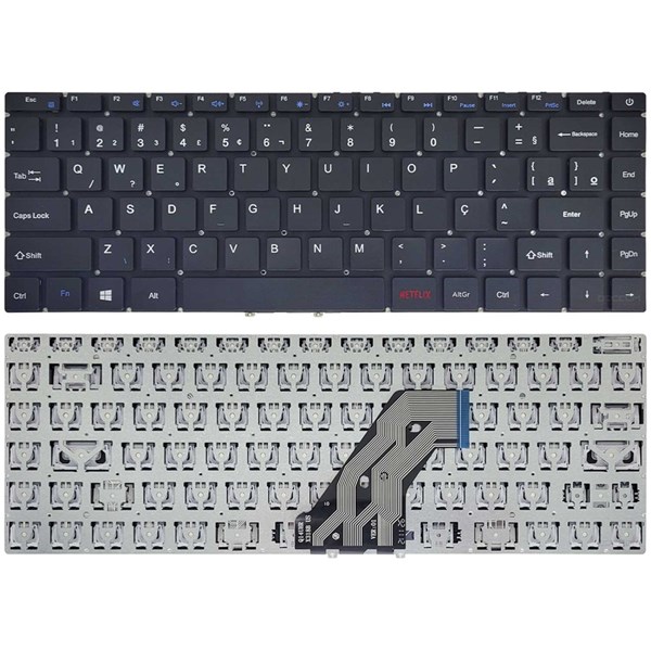 Teclado Para Notebook HP Compaq Presario CQ27 CQ-27 CQ 27 PC810 PC814 Exo Smart XS2 XS3 Multilaser Ultra UB420 - Sem Moldura - Preto - TC1040