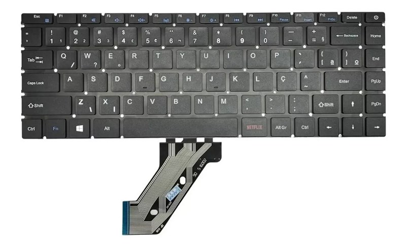 Teclado Para Notebook HP Compaq Presario CQ27 CQ-27 CQ 27 PC810 PC814 Exo Smart XS2 XS3 Multilaser Ultra UB420 - Sem Moldura - Preto - TC1040