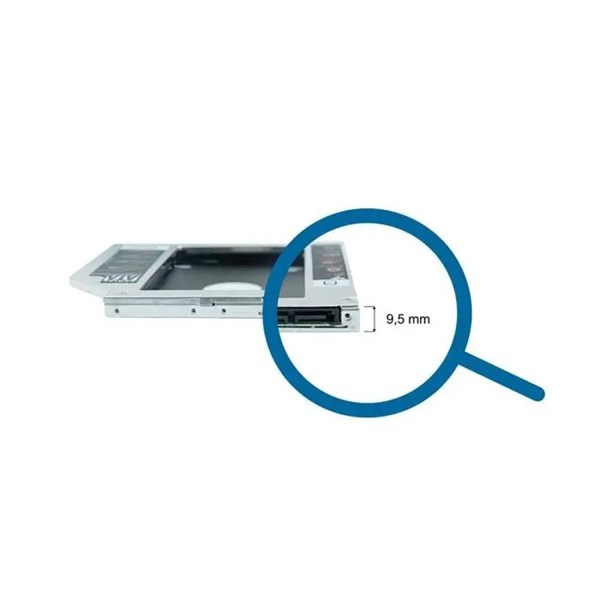Adaptador Caddy Macbook Mac Pro Air 9.5mm