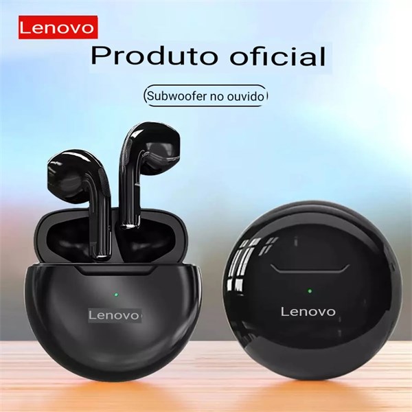 Fone de Ouvido Sem Fio Bluetooth - HT38 - Preto - Lenovo