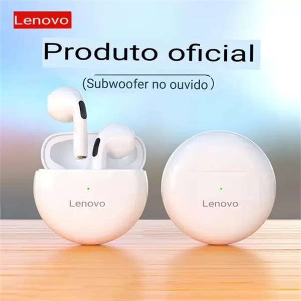 Fone de Ouvido Sem Fio Bluetooth - HT38 - Branco - Lenovo