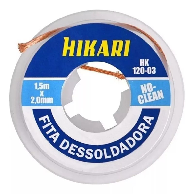 Fita Malha Dessoldadora 2,0mm x 1.5m - Hikari