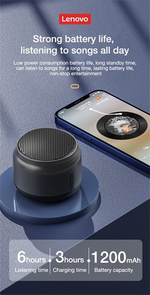 Caixa de Som Bluetooth K3 - Lenovo