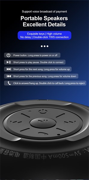 Caixa de Som Bluetooth K3 PRO - Lenovo